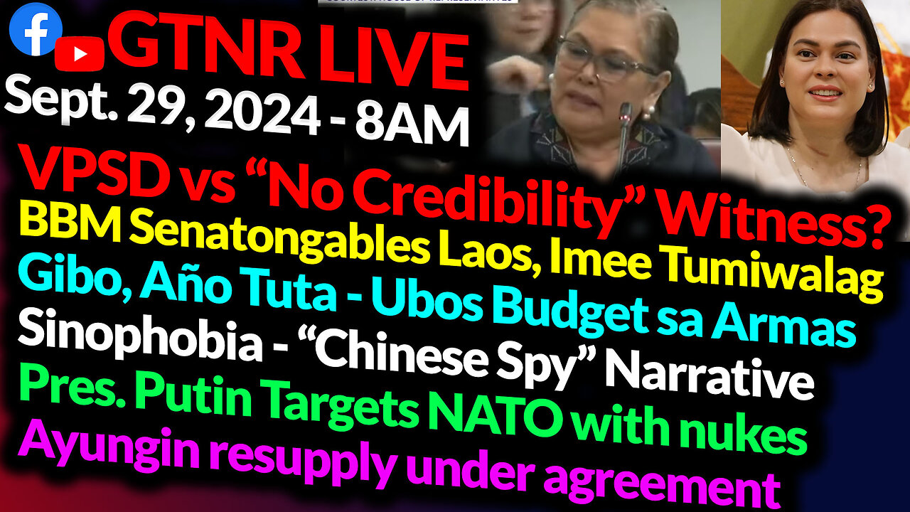 VP Sara VS "No Credibility" Witness? | BBM Senator Slate, Imee Walks Out | GTNR with Mentong and Ado