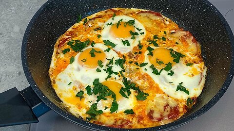 A simple and easy breakfast! Tomatoes and eggs