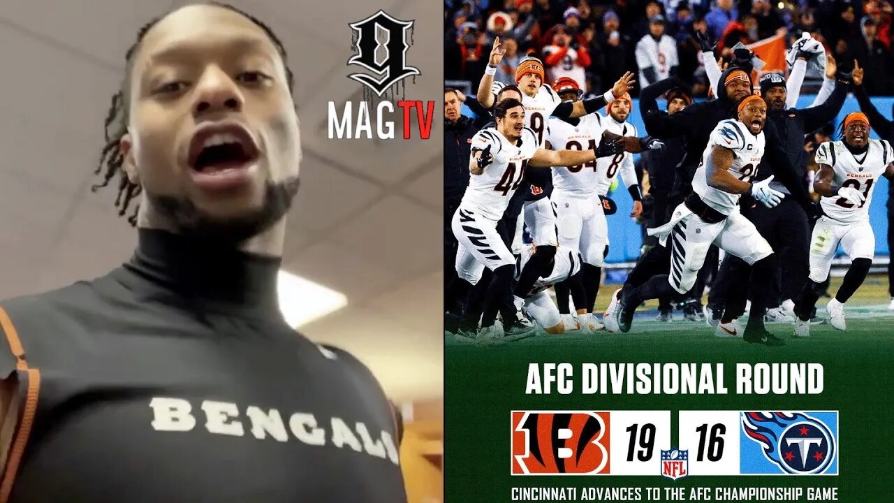 Joe Mixon's Locker Room Celebration After Bengals Victory Over The Titans! 🏈