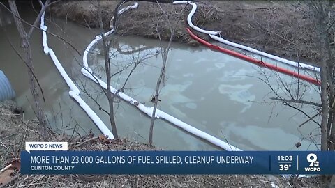 Crews work to clean up diesel fuel spill in Clinton County, 2,000 animals dead