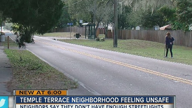 Temple Terrace neighborhood says they need more streetlights