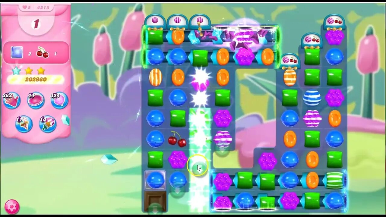 Candy Crush Level 4215 Talkthrough, 23 Moves 0 Boosters