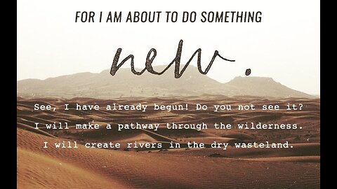 Prophetic Word - A New Thing