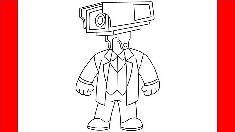 How To Draw Cute Cameraman - Step By Step Drawing