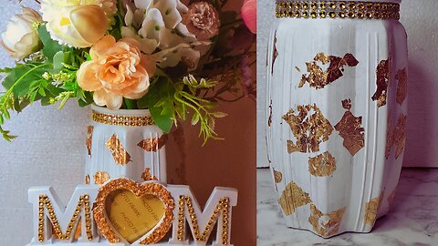 DIY HOME DECOR UPCYCLE||GOLD FOIL FLAKES