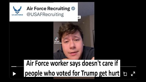 Air Force worker says he doesn’t care about hurt people if they voted for Trump