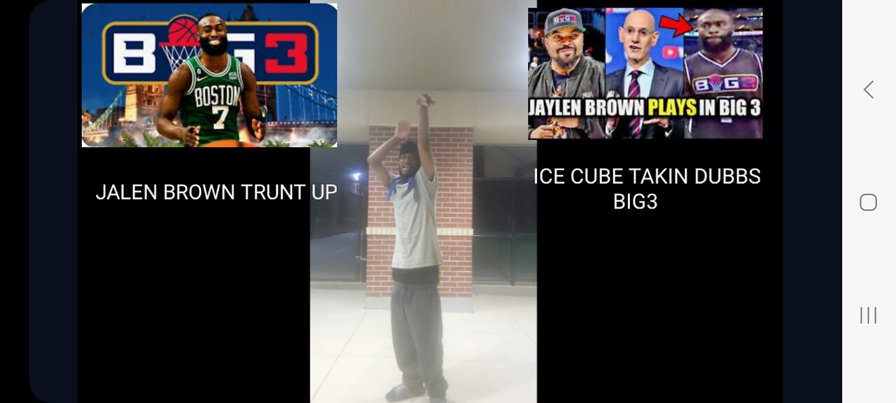 JAYLEN BROWN BIG 3 LINKED UP AFTA PLAYS DIS WAS A BIG PERFORMANCE FO ICE CUBE BLACC WALL STREET 💪🏾💯