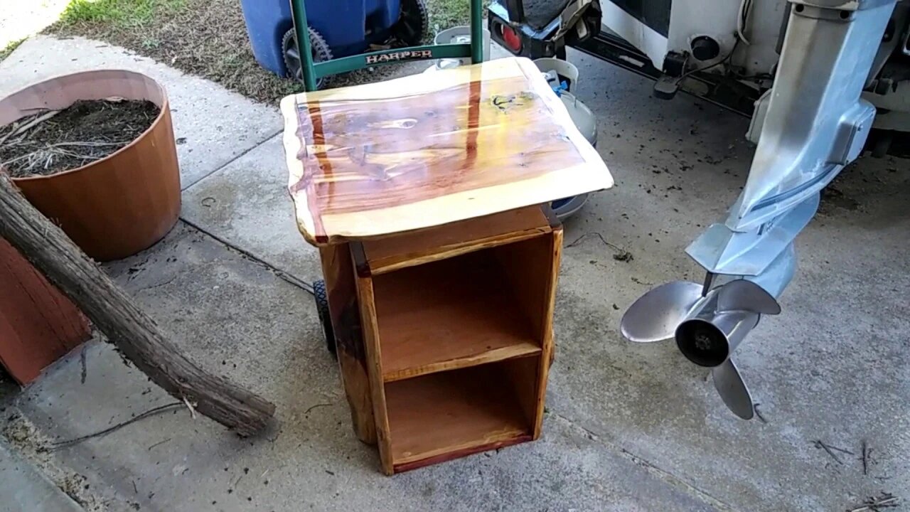 Converting a shelf into an end table