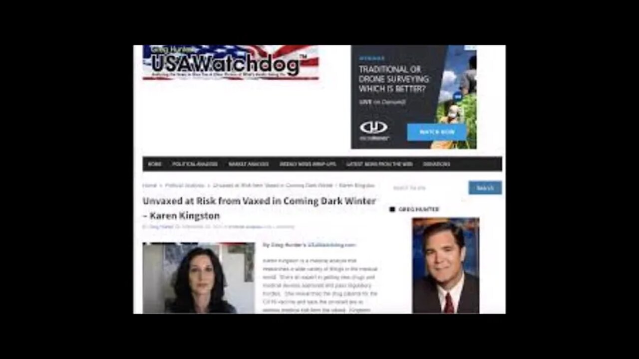 Greg Hunter Karen Kingston USA Watchdog BS