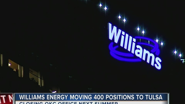 Williams Energy Moving 400 Positions To Tulsa