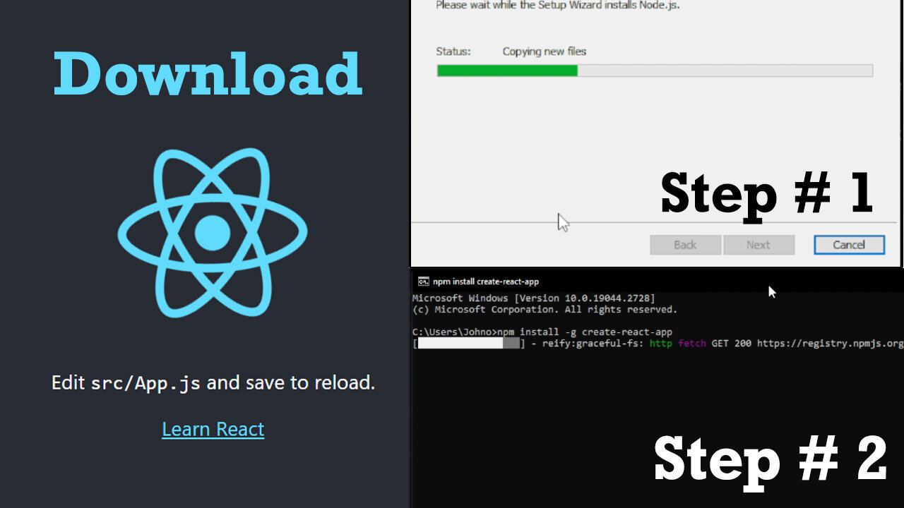 How to Download React using Node.js | React Tutorial for Beginners | Latest 2023 | Tutorial 4You
