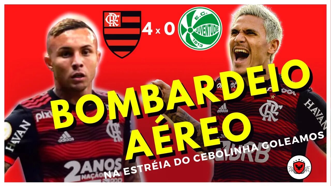 Flamengo mostra a força do seu elenco e goleia o fraco Juventude, na estréia do Cebolinha.