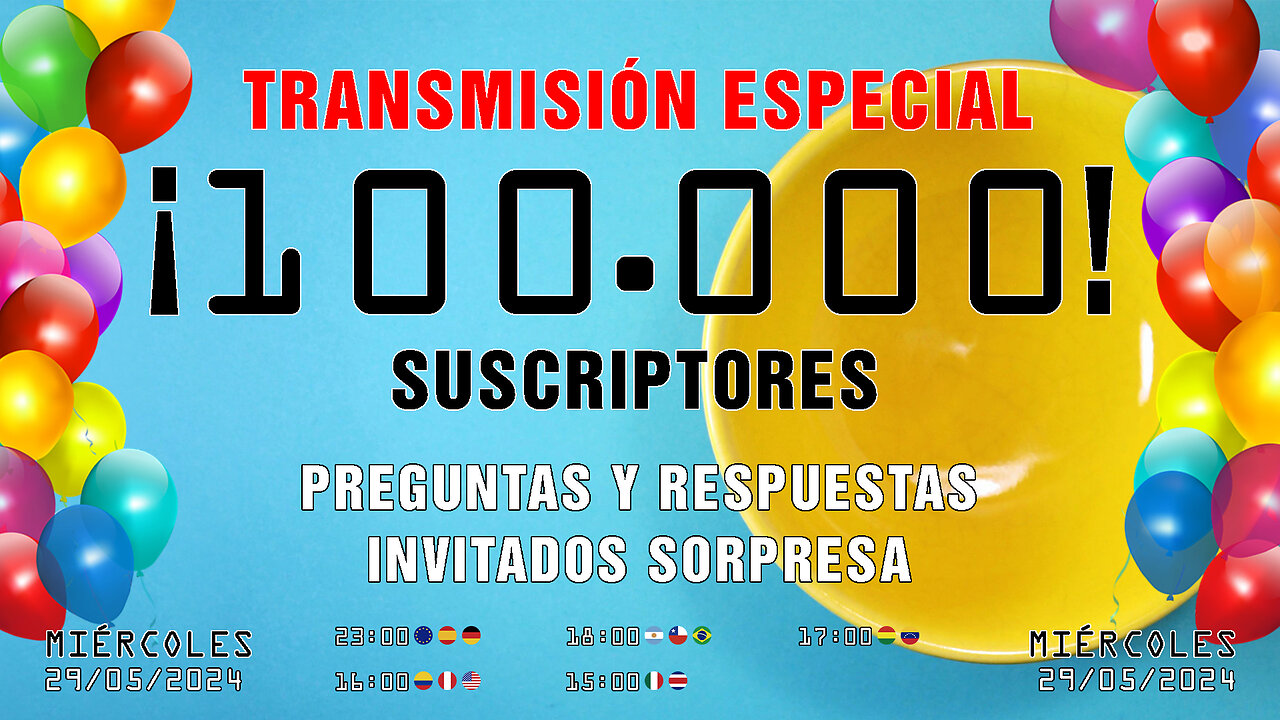 ¡100.000 SUSCRIPTORES! ¡TRANSMISIÓN ESPECIAL DE PREGUNTAS Y RESPUESTAS CON INVITADOS SORPRESA!