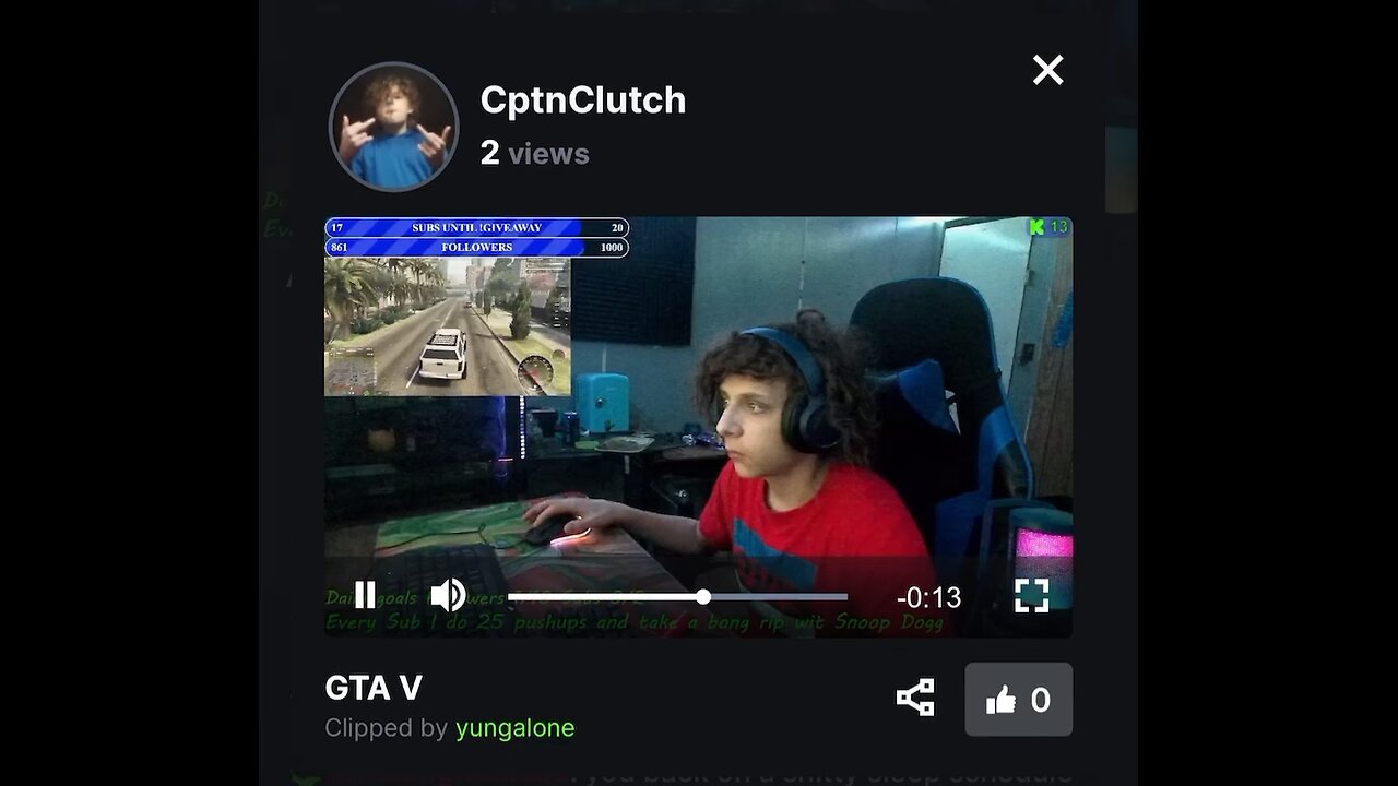 CptnClutch Says Wassup To Yung Alone While Playing GTA V