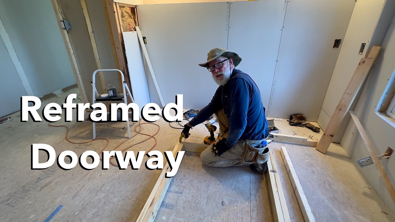 Mobile Home Remodel - Faming a 1x3 Wall for a 2x4 Door