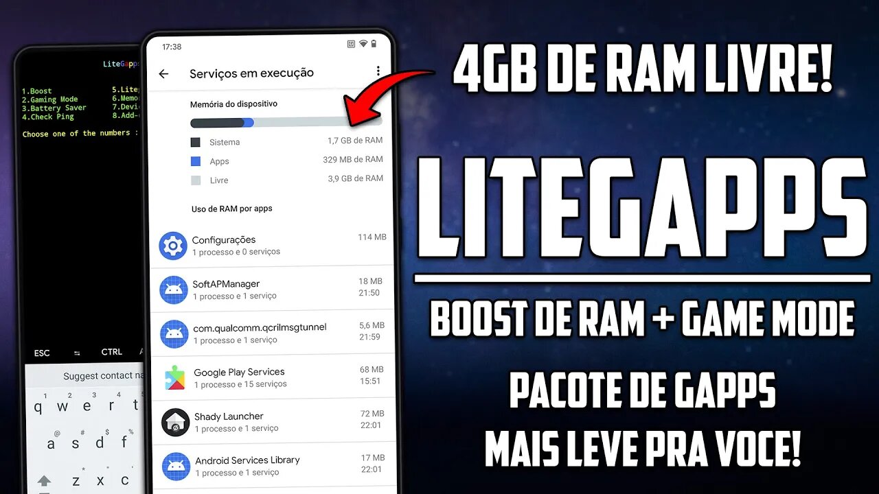 Libere MUITA RAM e ative o GAME MODE com o LITEGAPPS | LiteGapps: o GAPPS MAIS LEVE PARA CUSTOM ROM!