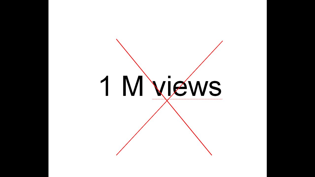 this video will not get 1M views