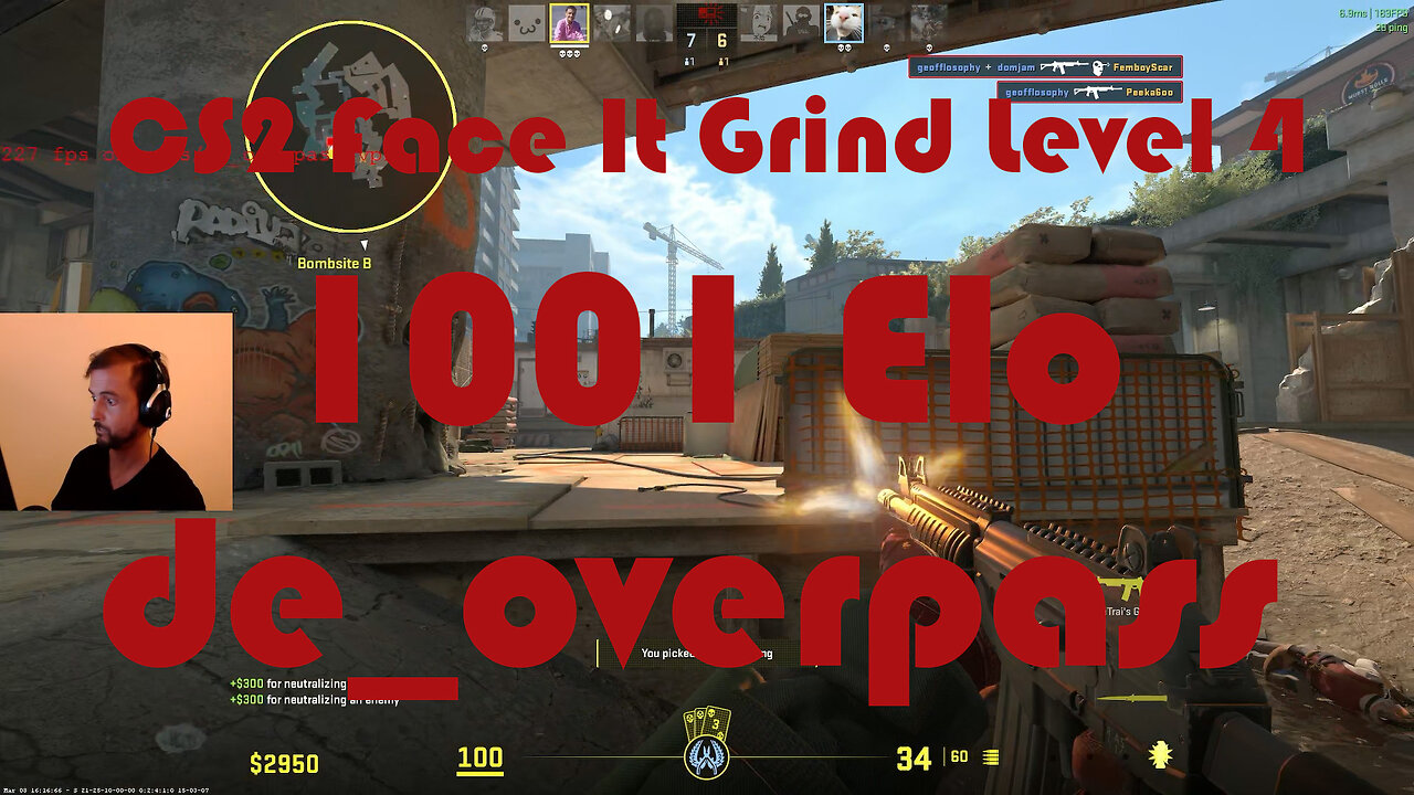 CS2 Face-It Grind - Face-It Level 4 - 1001 Elo - de_overpass