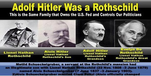 How Jewish are the Rothschilds? They are FAKE JEWS as THEY ARE KHAZARIAN SATANITS aka ZIONISTS