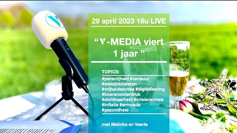 V-Media wordt 1 jaar en gaat live op alle V-Media kanalen op zaterdag 29 april.