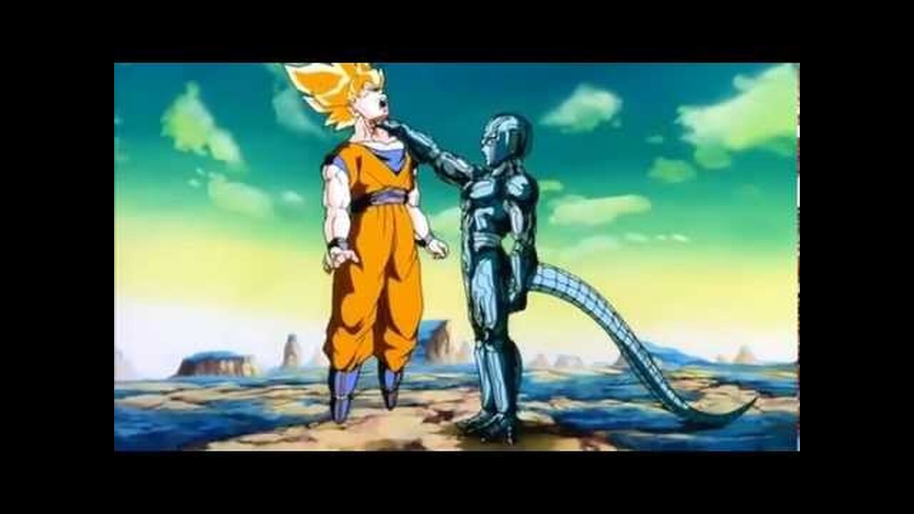 Vegeta saves Goku