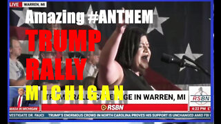 MI Trump Rally AMAZING Anthem in Michigan GOP Wayne County Rally