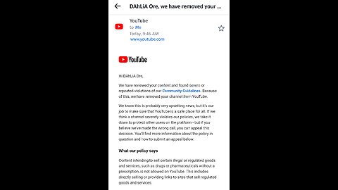 Banned from YouTube