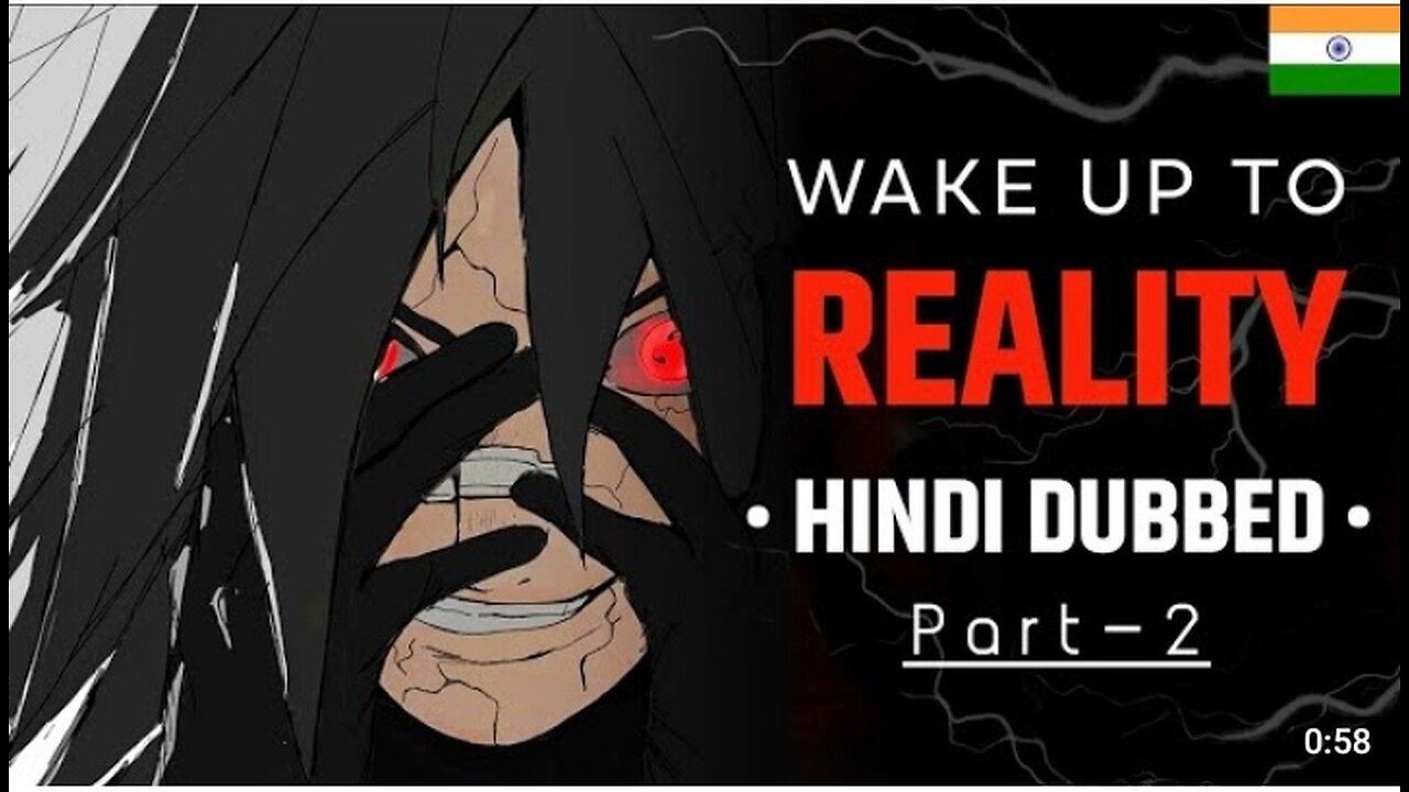 Madara Uchiha Speech In Hindi | Wake Up To Reality In Hindi