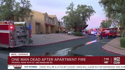 Man dead after fire near 36th Street and Baseline Road