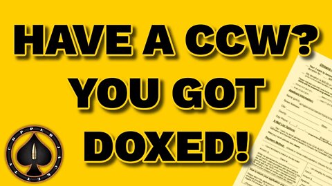 CCW Permit Holders Doxed! On purpose?