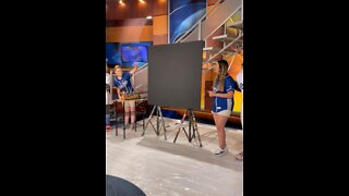 Revel painting OKC dodgers mascot