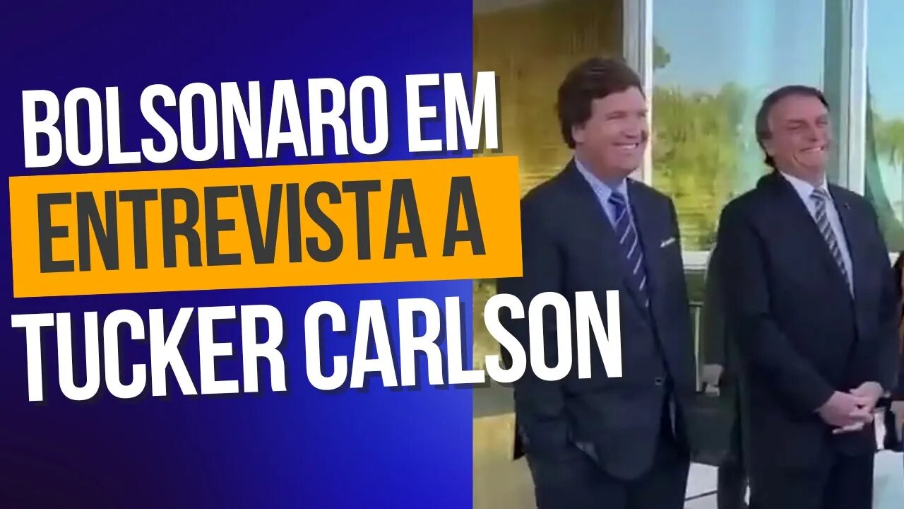 Bolsonaro em entrevista à Tucker Carlson da Fox News