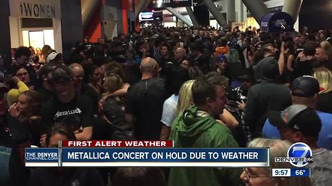 Metallica concert delayed due to lightning