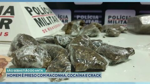 São Sebastião do Anta: homem é preso com maconha, cocaína e crack