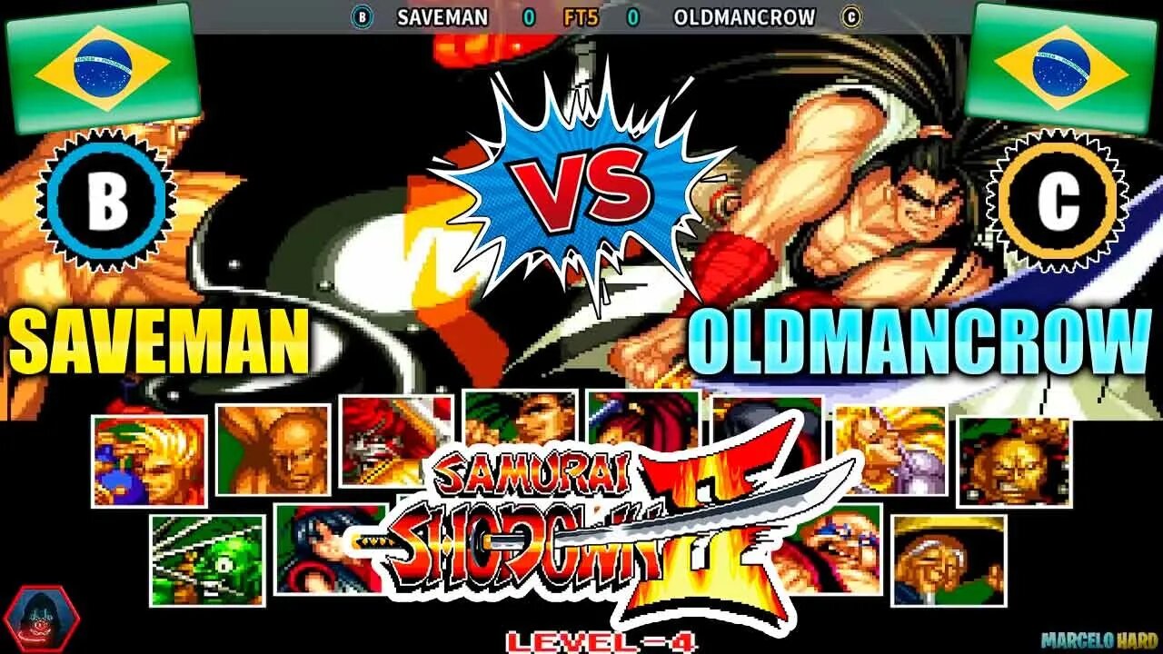 Samurai Shodown II (SAVEMAN Vs. OLDMANCROW) [Brazil Vs. Brazil]