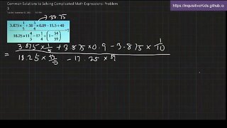 6th Grade Common Solutions to Solving Complicated Math Expressions: Problem 3