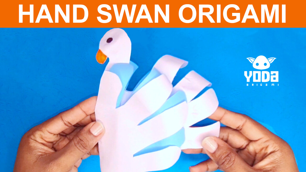 How To Make an Origami Hand Swan - Easy Paper Cap Tutorial