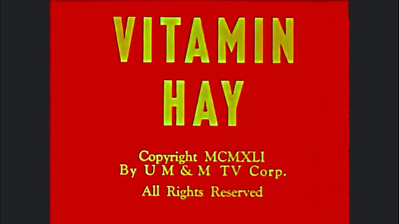 "Vitamin Hay - Hunky and Spunky" (1938 Original Colorized Cartoon)