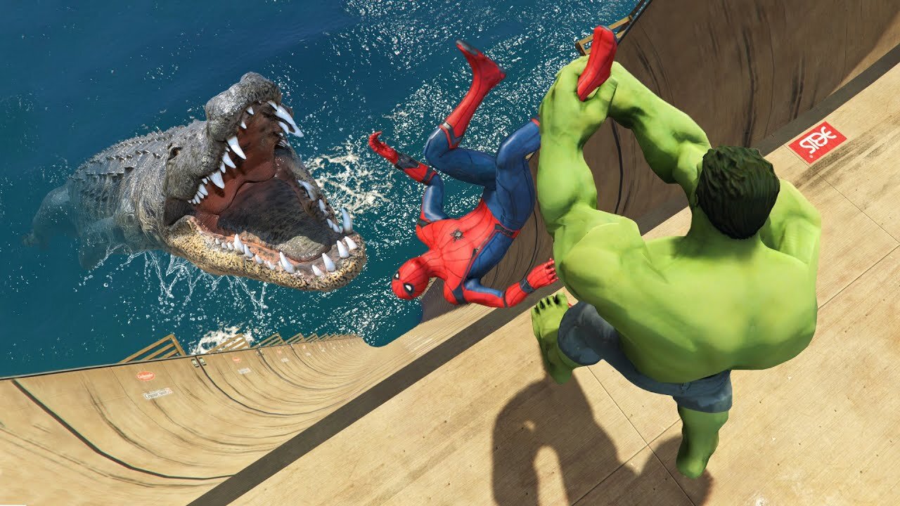 GTA 5 SPIDERMAN vs HULK Epic Ragdolls