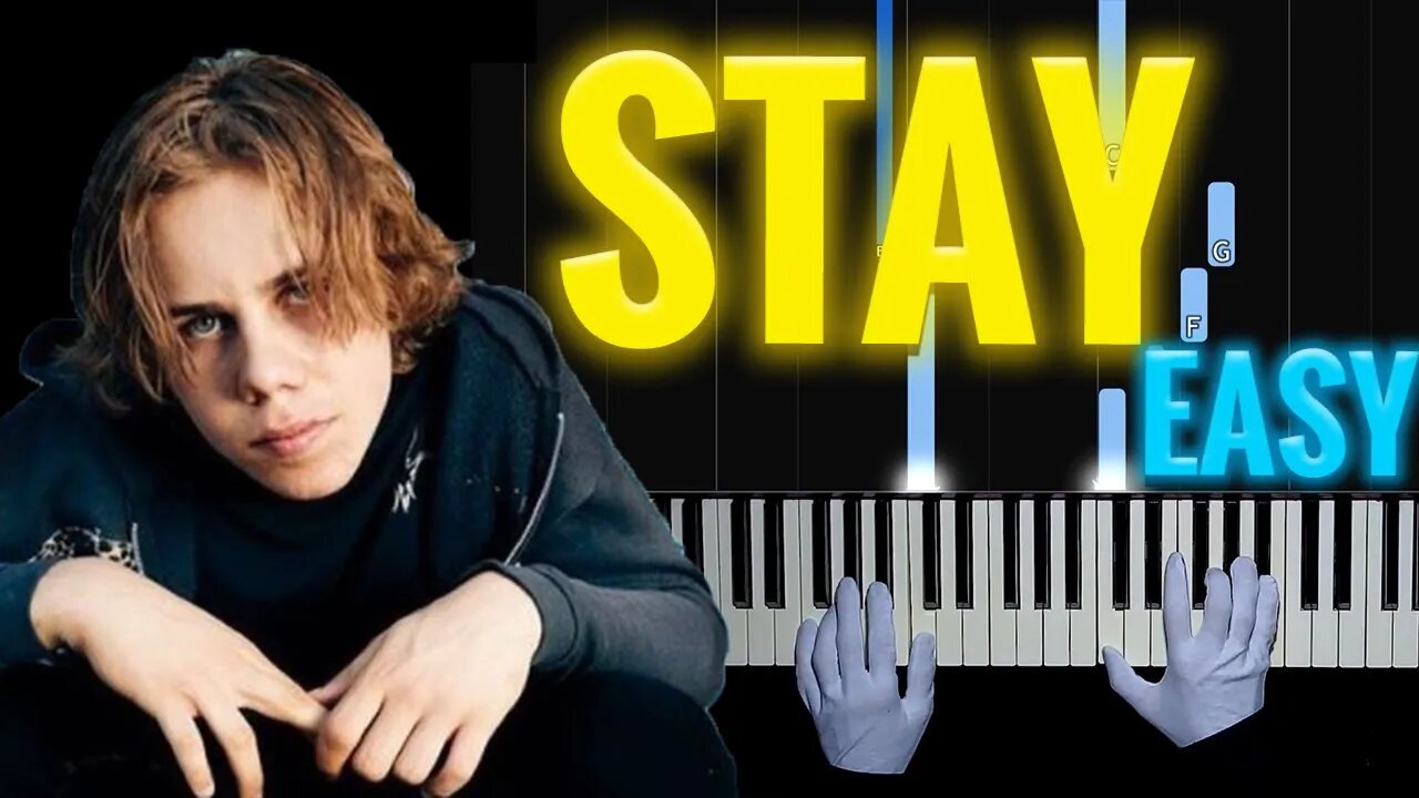 The Kid LAROI, Justin Bieber - Stay | EASY Piano - Hands Tutorial