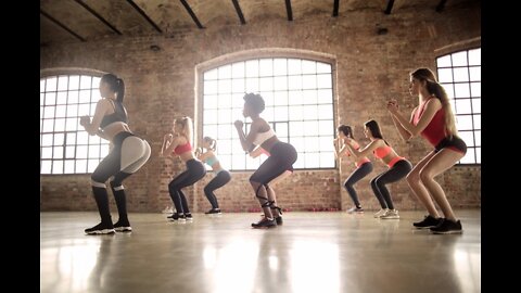 Energetic zumba dance