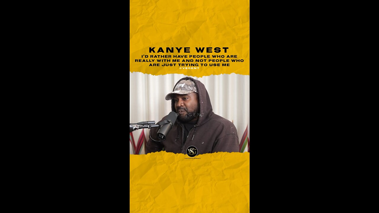#kanyewest I’d rather have ppl who r really with me & not ppl who r tryin 2 use me🎥 @lexfridman