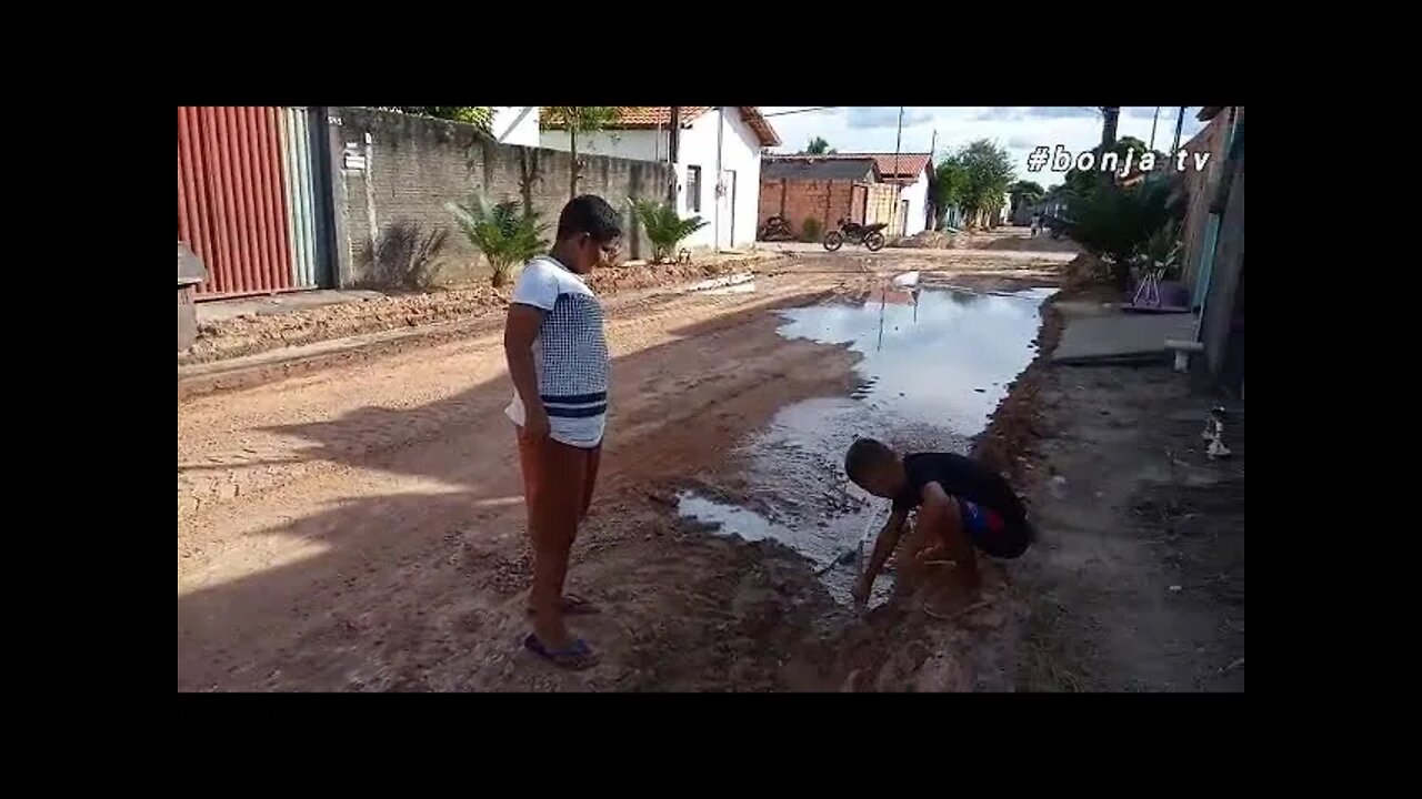 INÍCIO DAS OBRAS DE PAVIMENTAÇÃO DA RUA TANCREDO NEVES | bonja tv