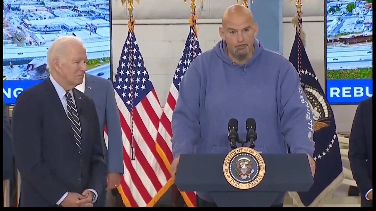 John Fetterman Struggles Through 'Infration' Speech