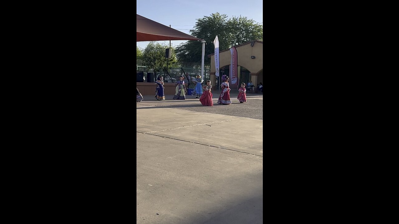 Kids performing a Mexican dance at community events