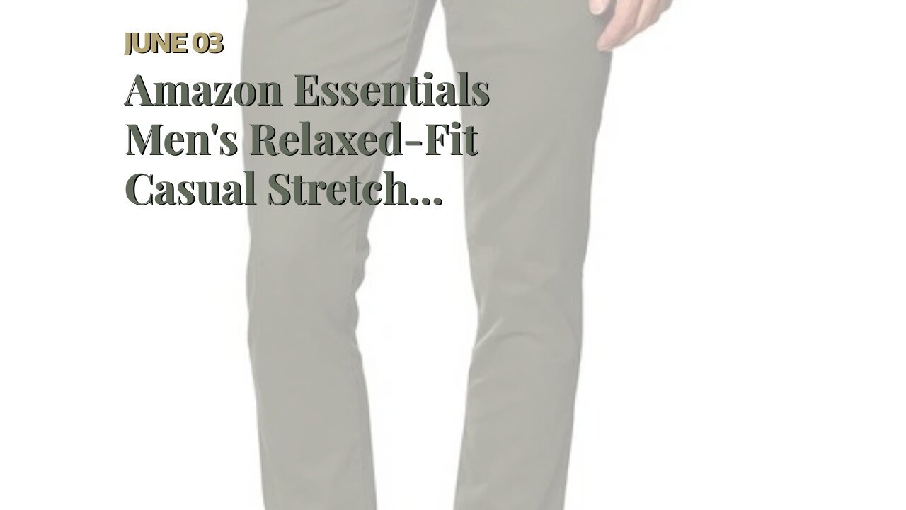 Amazon Essentials Men's Relaxed-Fit Casual Stretch Khaki Pant