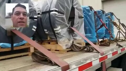 Picking up a load of Steel banding