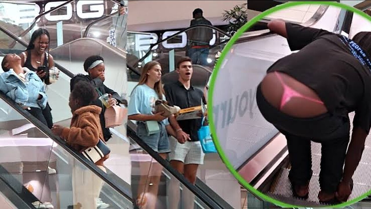 #prankoftheyear MAN THONG PRANK ON THE ESCALATOR | NEVER LAUGH