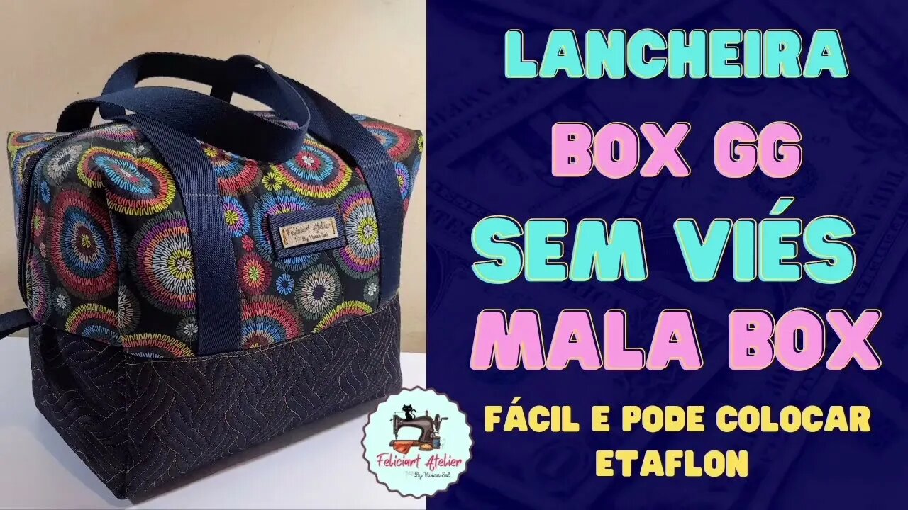 Lancheira Box Grande Sem Viés Fácil para Iniciantes. Mala Box Grande Pode Ser Térmica.Venda Muito!