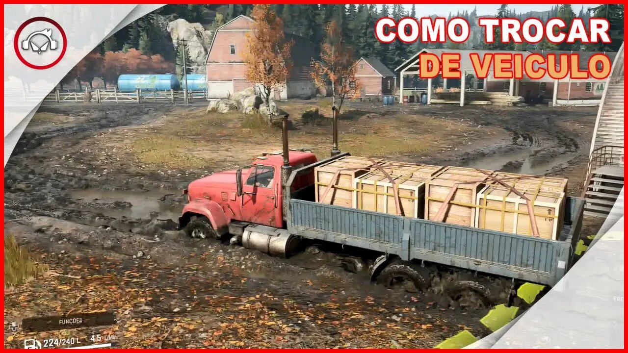 SnowRunner, Como Trocar De Veiculo, Gameplay PT BR